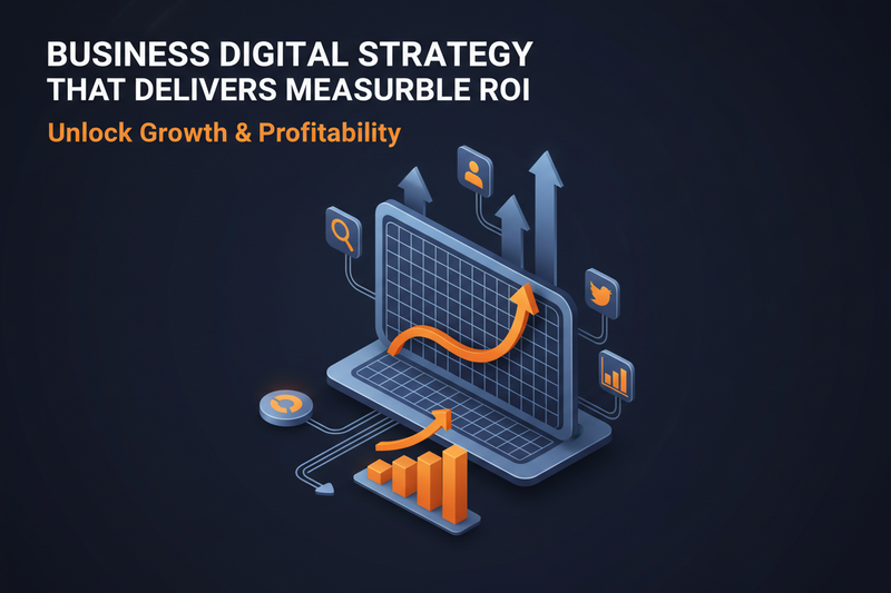 Build a business digital strategy that drives ROI. Learn how SMEs can use data, SEO, marketing and technology to grow efficiently.
