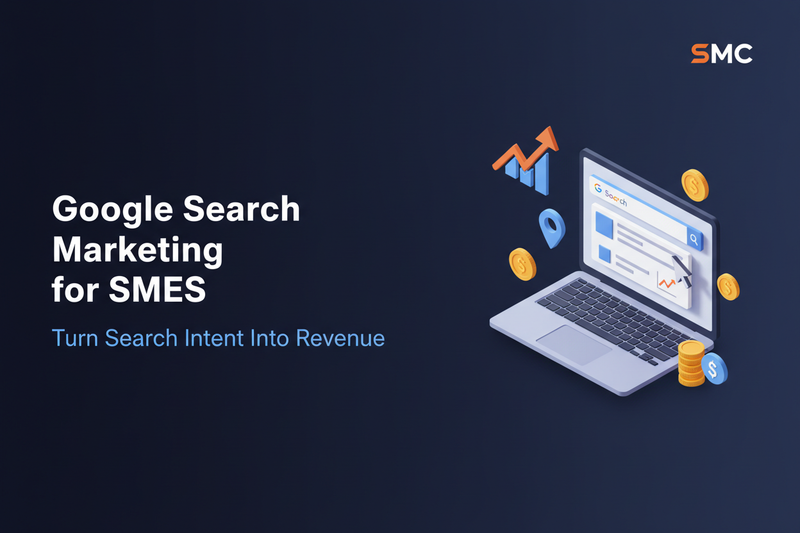 Learn Google Search Marketing for SMEs. Capture high-intent traffic, optimise ads and drive leads, sales and measurable growth with Google Ads.